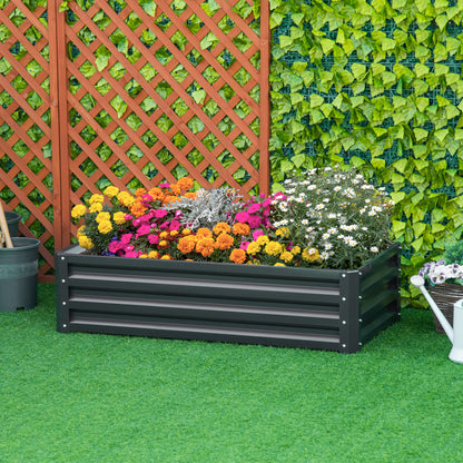 Raised Garden Bed, Galvanized Grey