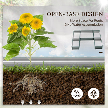 Steel Raised Garden Bed, Set of 5 Large Box Planters, Green