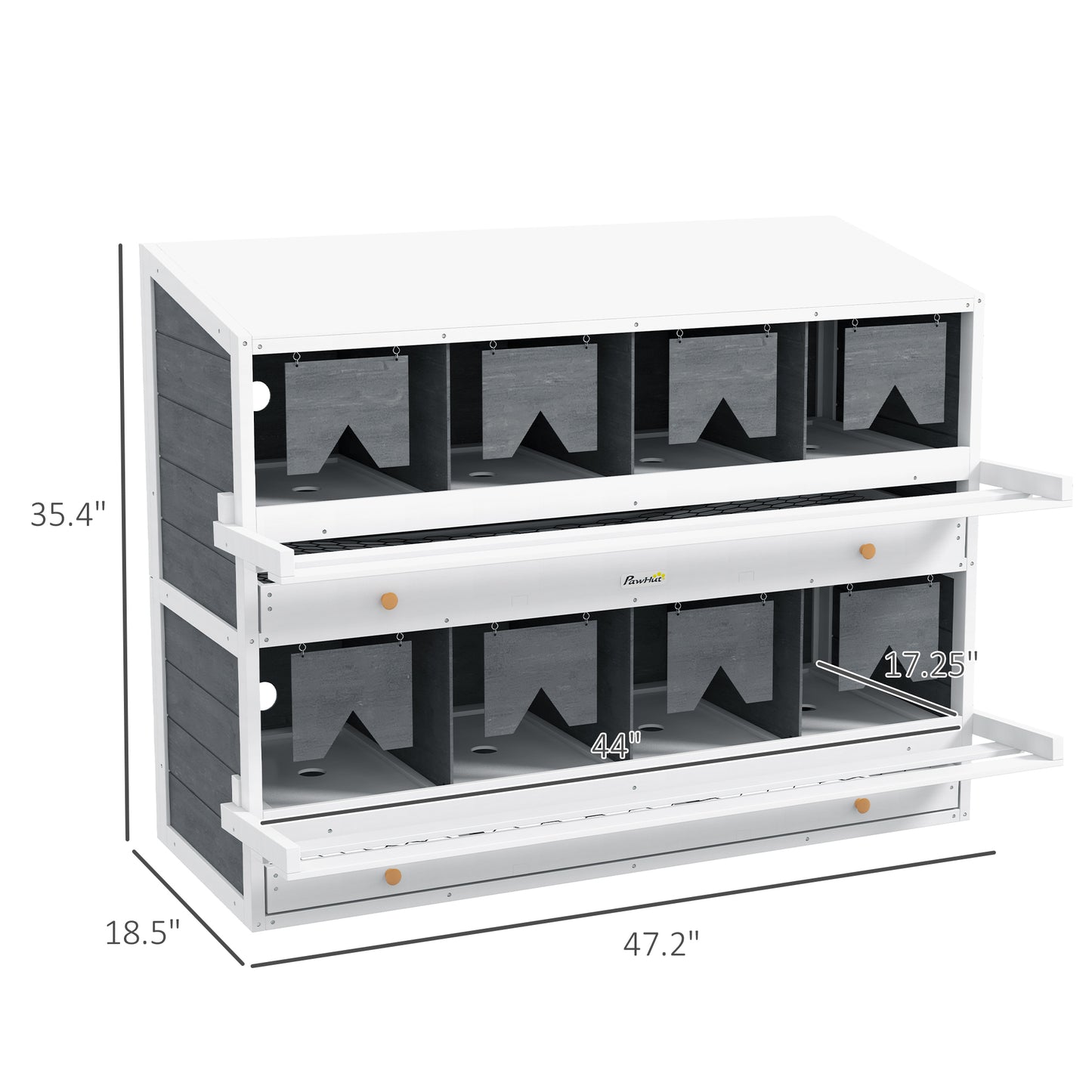 Chicken Nesting Box, 8 Compartments 16-32 Hens