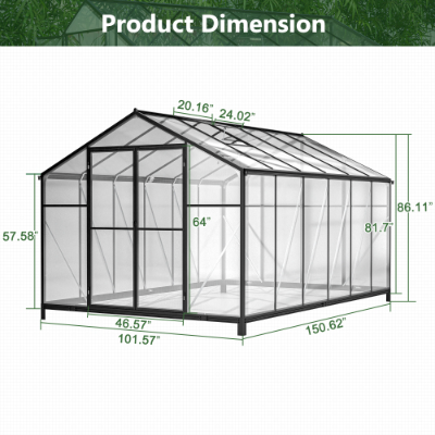 Outdoor Heavy Duty Walk-in Greenhouse
