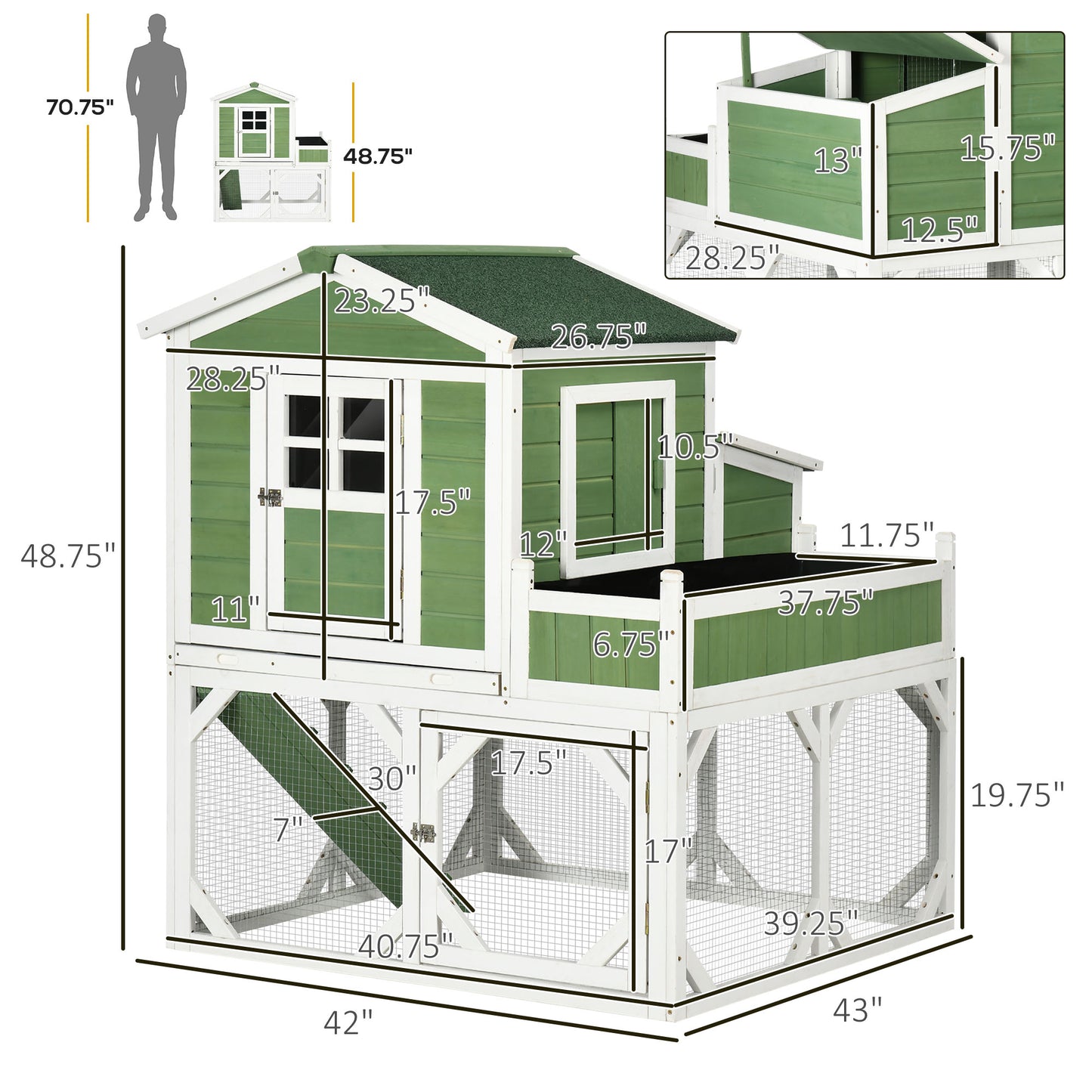 Small Green House Chicken Coop