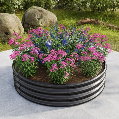 2PCS Tall Round Metal Raised Garden Bed