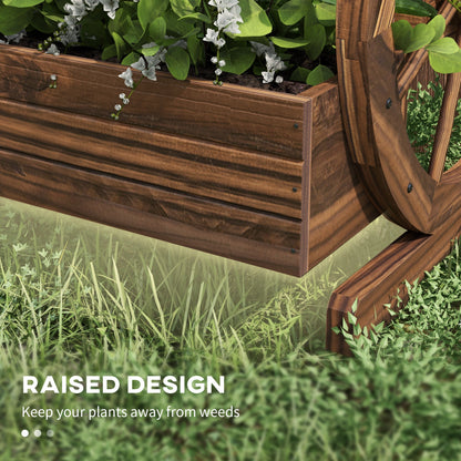 Wooden Wagon Planter Box