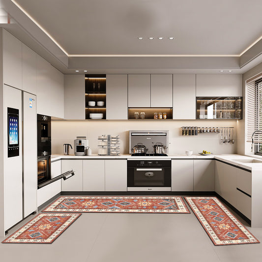 Boho Kitchen Rug Sets 3 Piece With Runner Non Slip/Washable