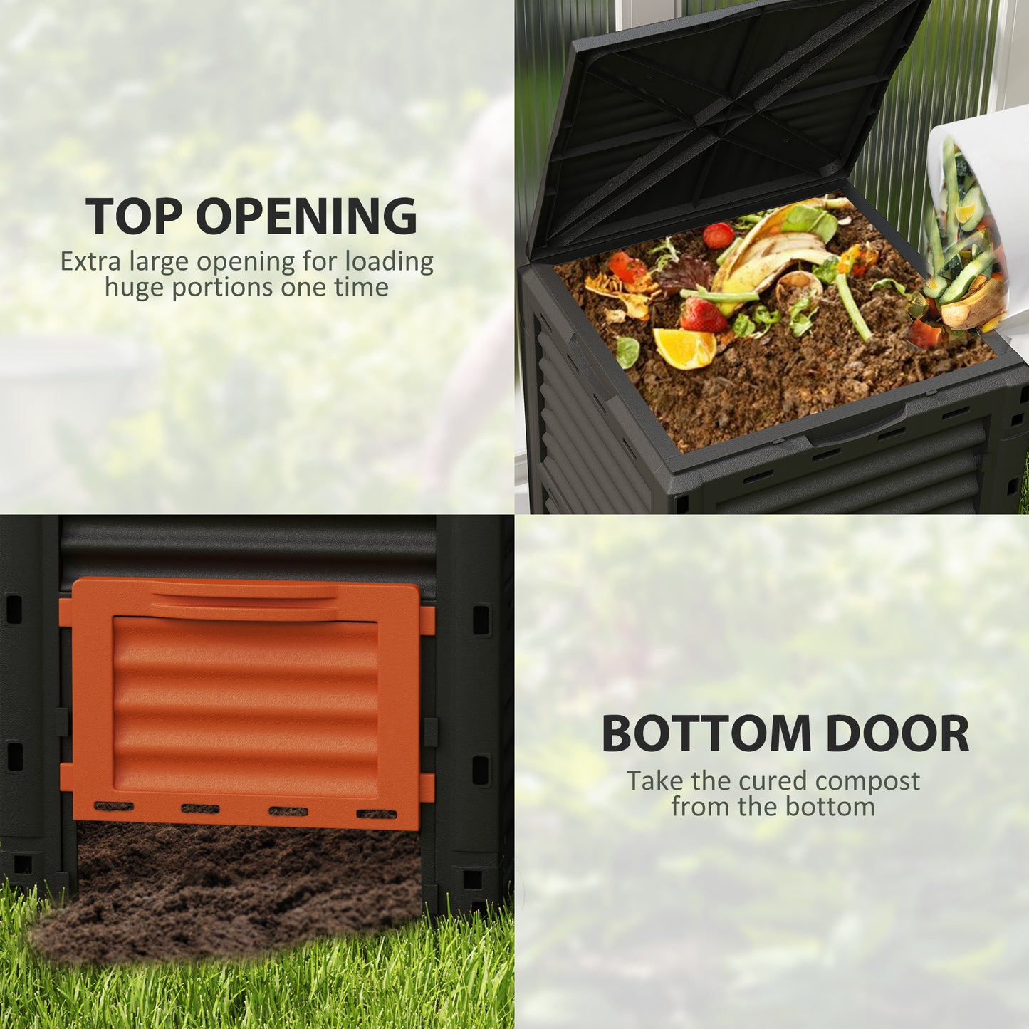 Garden Compost Bin 80 Gallon Outdoor