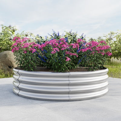 2PCS Tall Round Metal Raised Garden Bed