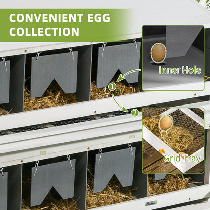 Chicken Nesting Box, 8 Compartments 16-32 Hens