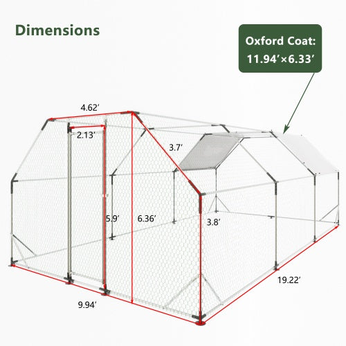 Large Metal Walk In Chicken Coop