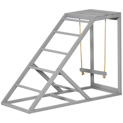 PawHut Wooden Chicken Coop Toy With Swing