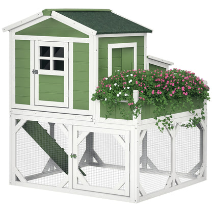 Small Green House Chicken Coop