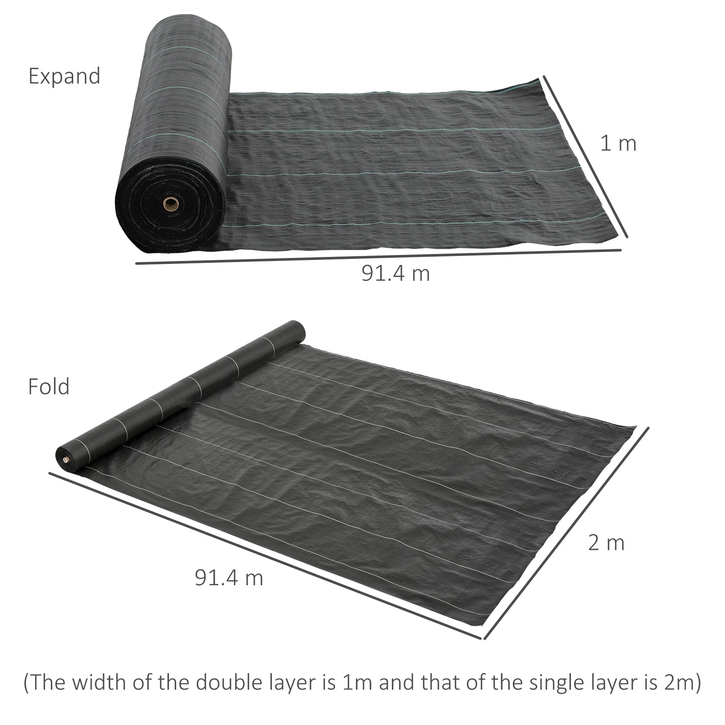 Fabric Weed Control Membrane, Heavy Duty