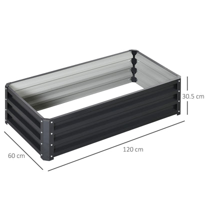 Raised Garden Bed, Galvanized Grey