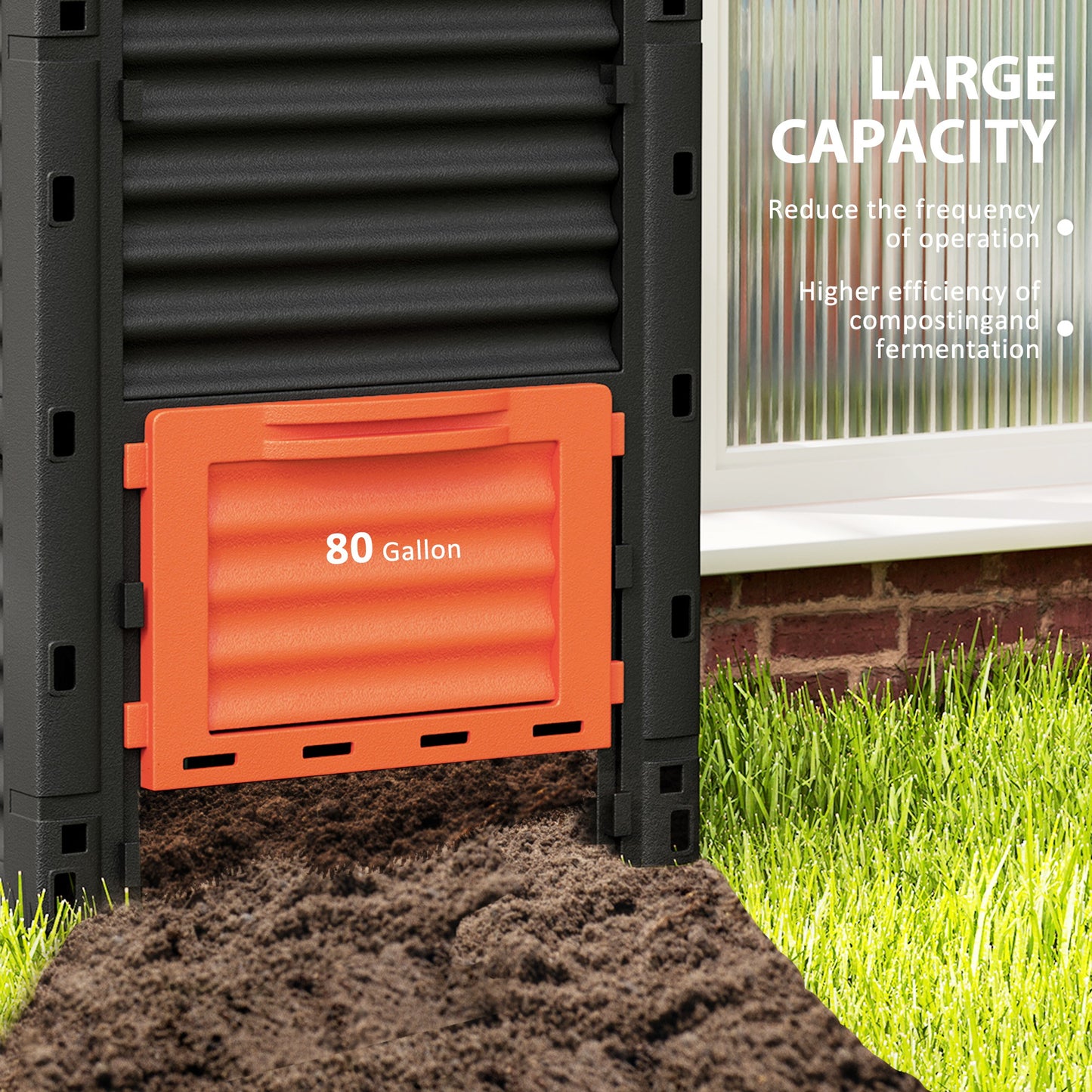 Garden Compost Bin 80 Gallon Outdoor