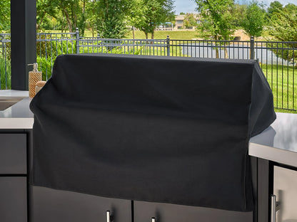 Edgemont Cove | Curved Outdoor Kitchen with Built-In Grill, Griddle & Pizza Oven