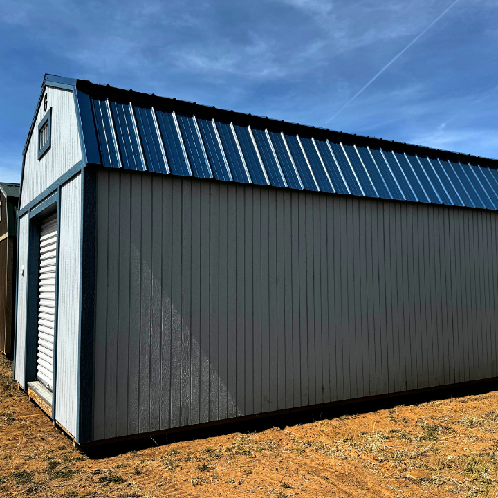 14 x 28 LOFTED BARN GARAGE (RTO) LOW AS $607.39 MONTH + TAX