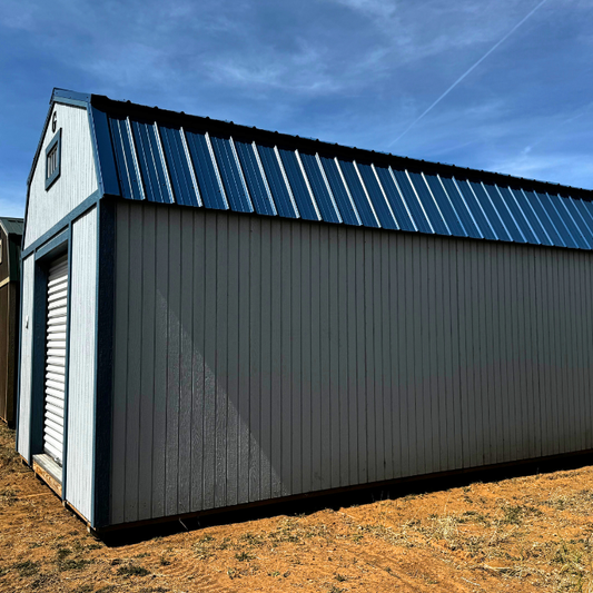 14 x 28 LOFTED BARN GARAGE (RTO) LOW AS $607.39 MONTH + TAX