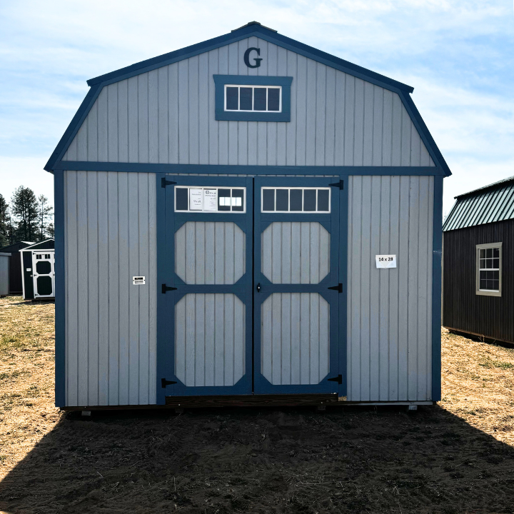 14 x 28 LOFTED BARN GARAGE (RTO) LOW AS $607.39 MONTH + TAX