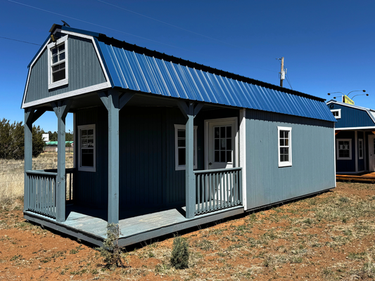 12 x 32 (PRE-OWNED) WRAPAROUND LOFTED BARN CABIN (RTO) LOW AS 587.07 A MONTH