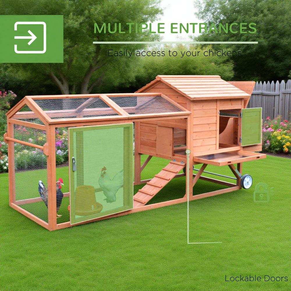 Poultry Cage Pen Portable With Wheels