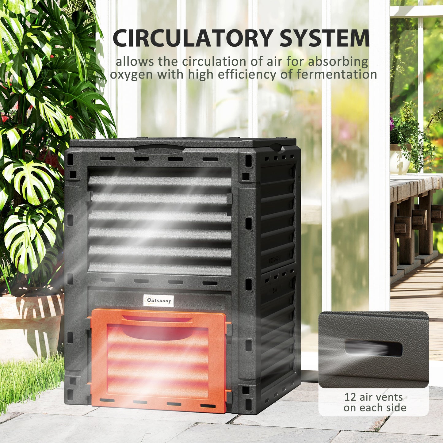 Garden Compost Bin 80 Gallon Outdoor