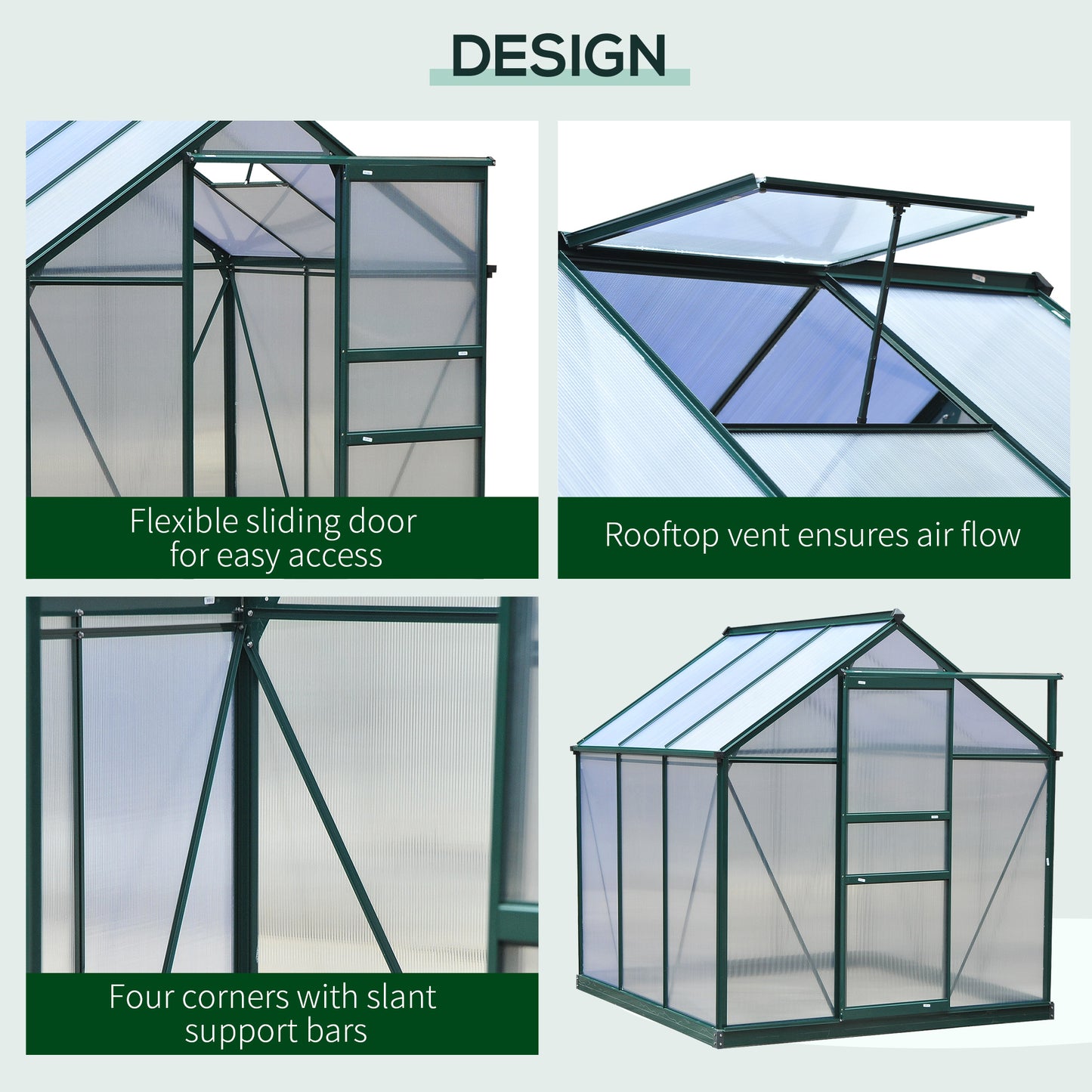 Walk In Greenhouse With Rooftop Vent