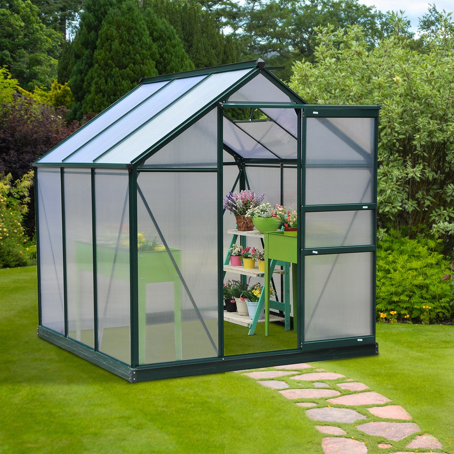 Walk In Greenhouse With Rooftop Vent