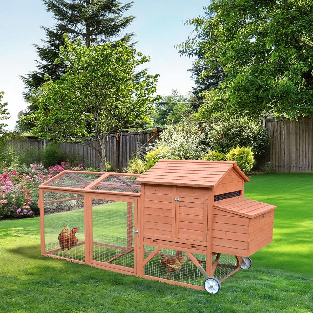 Poultry Cage Pen Portable With Wheels