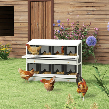 Chicken Nesting Box, 8 Compartments 16-32 Hens