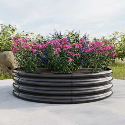 2PCS Tall Round Metal Raised Garden Bed