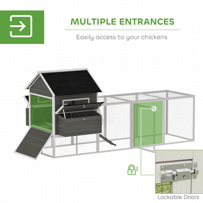 Wooden Chicken Coop for 8-10 Chickens