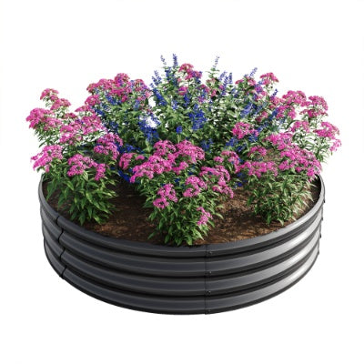 2PCS Tall Round Metal Raised Garden Bed
