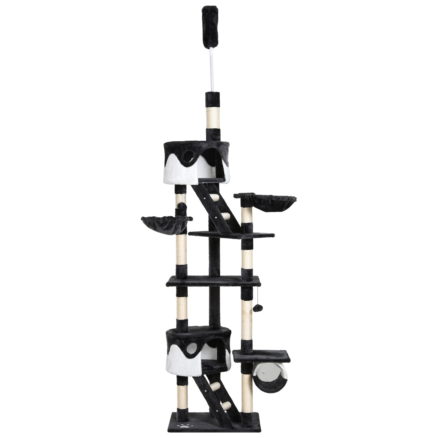 PawHut Floor-to-Ceiling Cat Tree