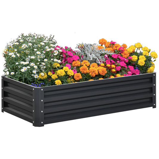 Raised Garden Bed, Galvanized Grey