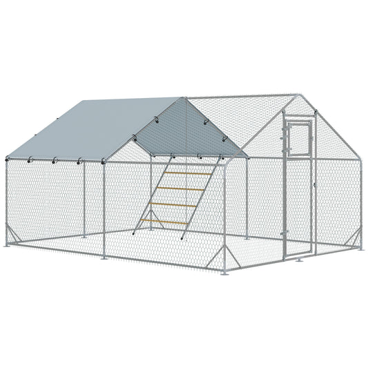 PawHut Walk-in Chicken Run W/ Cover