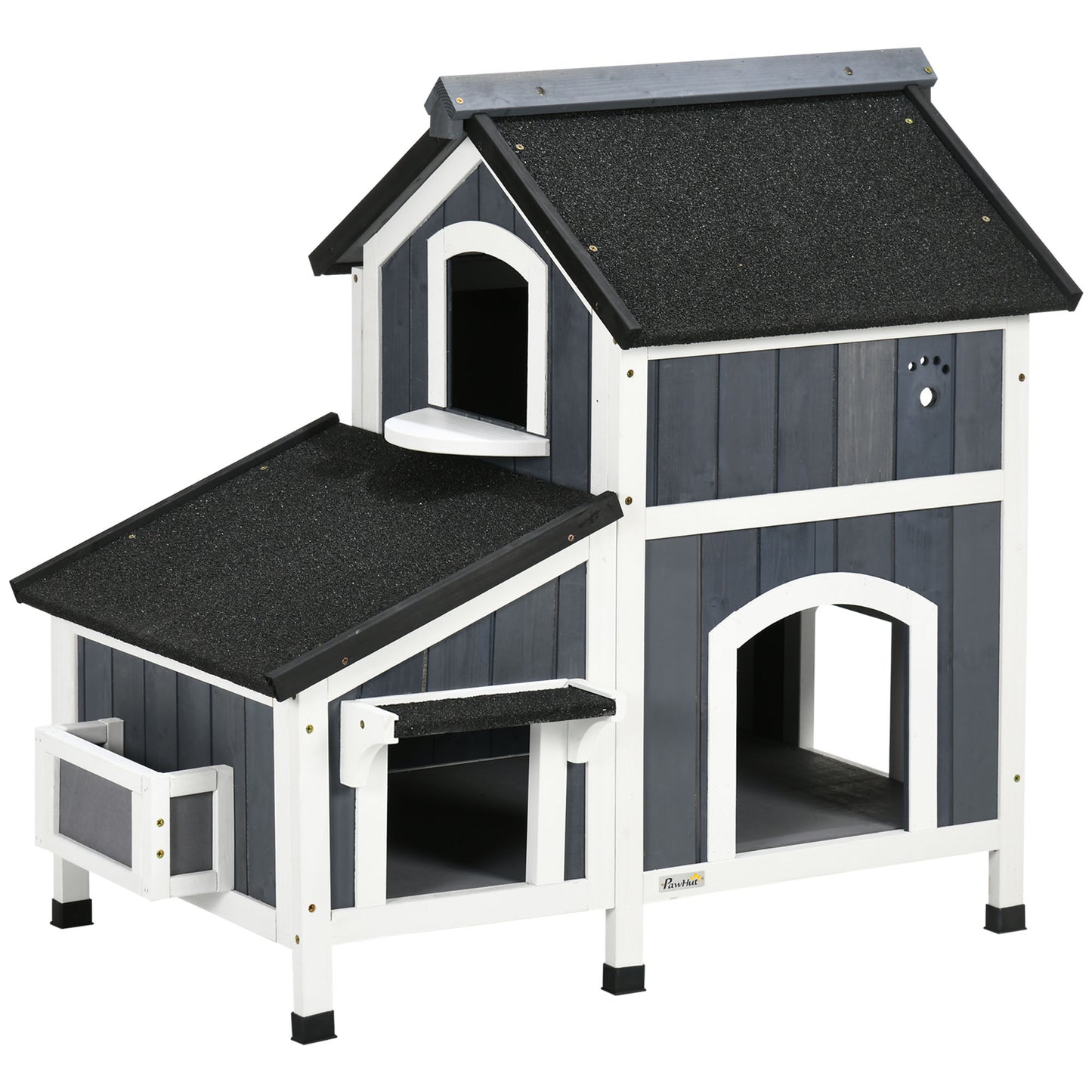Outdoor Cat House with Weather-resistant Roof