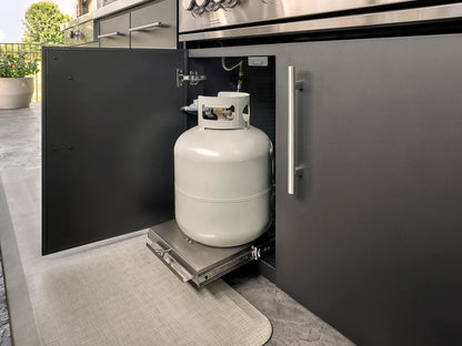 Lancaster | L-Shape Outdoor Kitchen with Built-In Grill & Pizza Oven